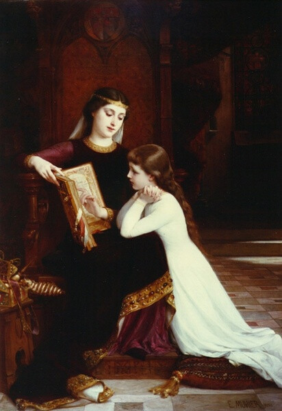 The Reading Lesson by Emile Munier.