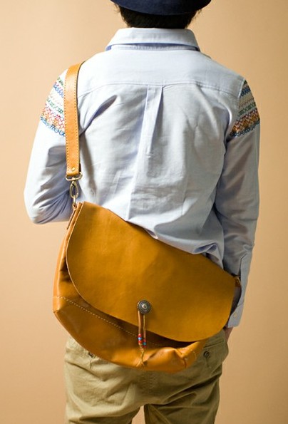 Hand made Leather shoulder bag