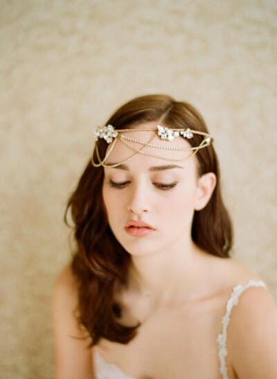 Golden whimsy crown with swags