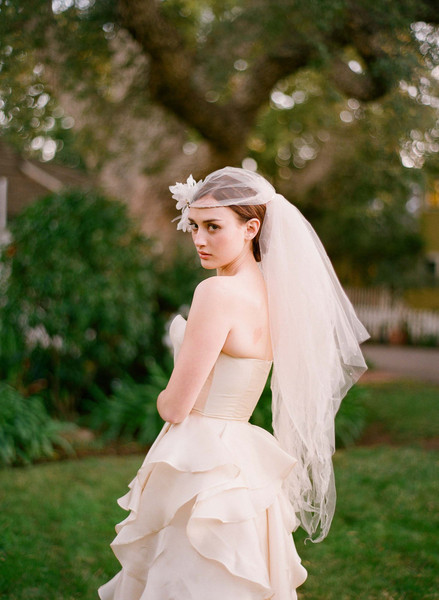 Halo tattered bridal veil - unicorn tail