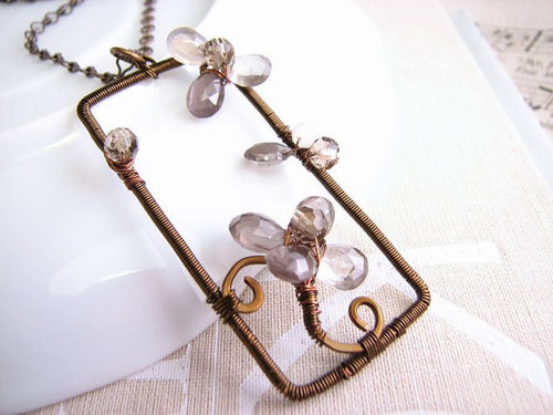 Gemstone necklace.