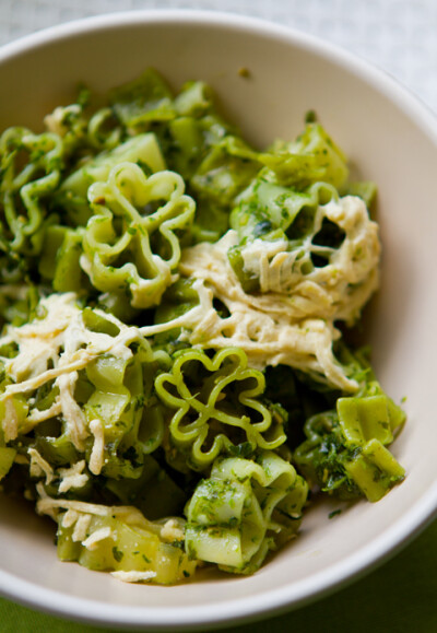 lucky shamrock pesto pasta