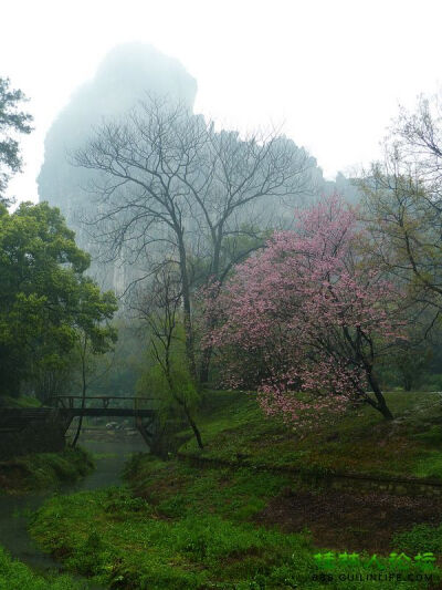 桂林南溪山烟雨迷蒙