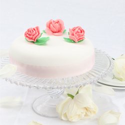 Ribbon and Rose, Fondant and Marzipan