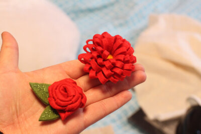 不织布做的玫瑰花