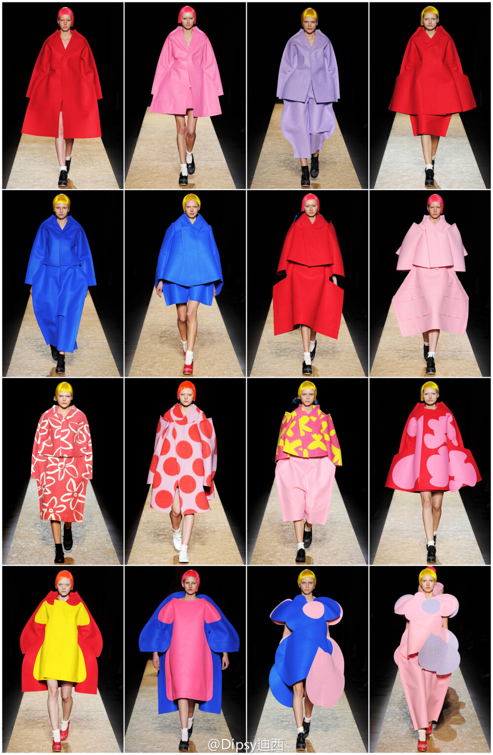 Comme des Garçons F/W 2012 夸张趣味的立裁纸片人