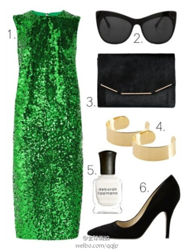 . Amukaji Sequined Gown from By Malene Birger2. Lafayette Cat Eye Sunglasses from Elizabeth & James3. Calf hair wristlet clutch from Lanvin4. Thin Smooth Gold Double Cuffs from ASOS5. Like A Virgin Na…
