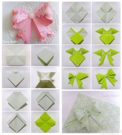 折纸教程、蝴蝶结。