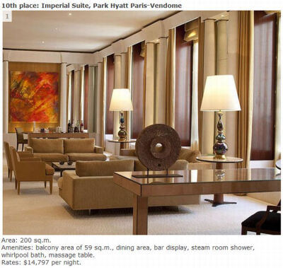 目前地球上最昂贵的10大宾馆（10图）