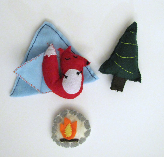 Plush Fox Woodland Camping Set