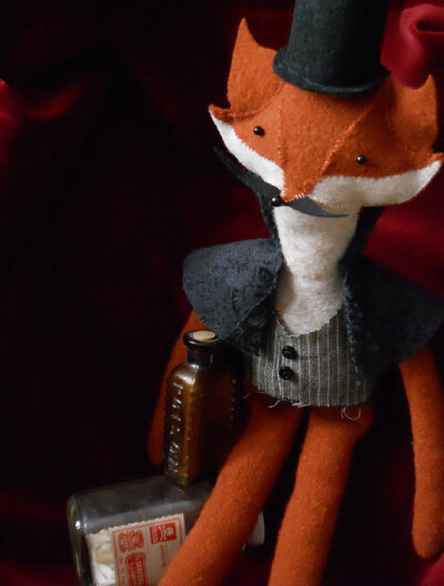 Fox Plush Woodland Animal Art Doll