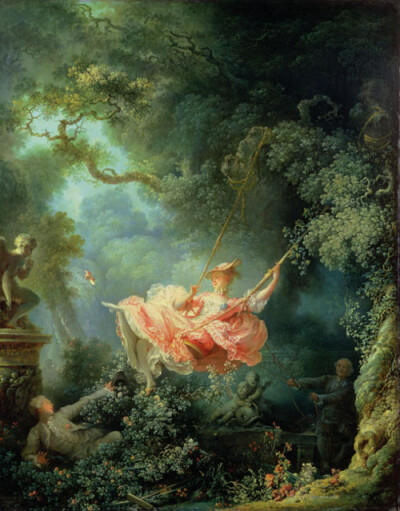 The Swing by Jean-Honore Fragonard, 1766, oil on canvas.