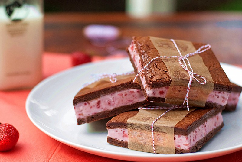 Strawberry Ice Cream Sandwiches