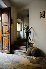 Door, staris and window