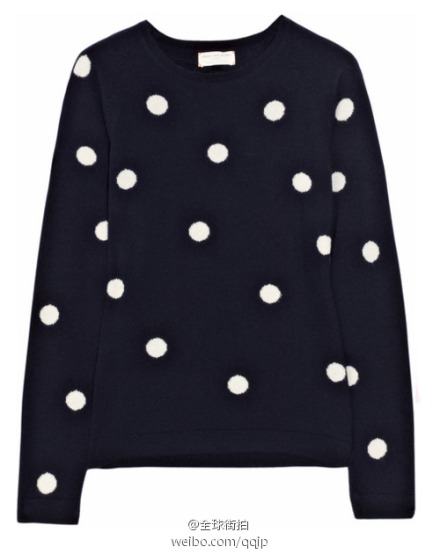 CHINTI AND PARKER // Polka-dot cashmere sweater