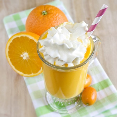 vegan orange creamsicle milkshake.