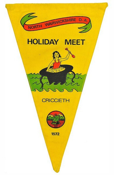 camping club bunting, criccieth 1972