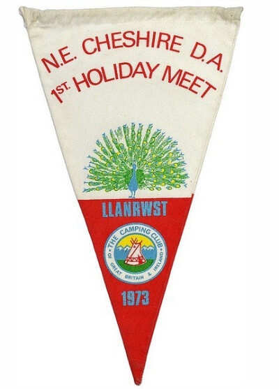 camping club bunting, llanrwst 1973