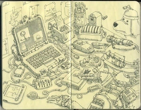 惊人的Moleskin素描—Mattias Adolfsson