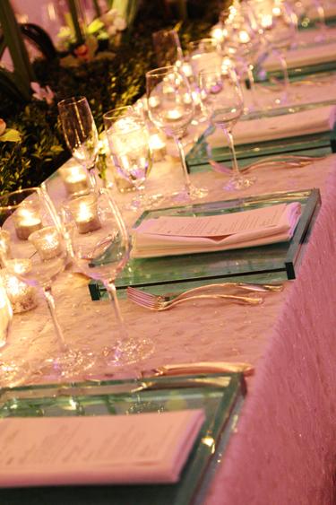 table setting (The Beach Wedding Reception)