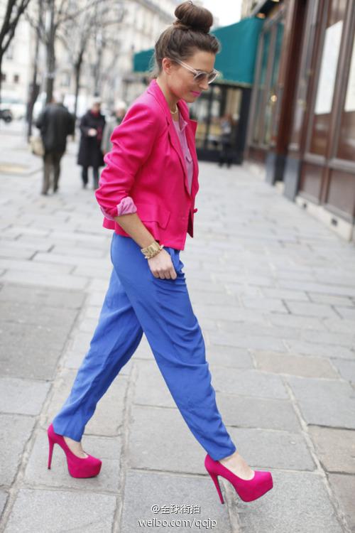 Vintage Blazer, H&M Silk Blouse, Vintage Blue Silk Trousers, Missguided Platform Heels, ASOS Gold Cuff & Vintage YSL Sunglasses