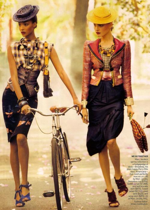 “It’s A Madcap World” Jourdan Dunn and Anna Jagodzinska photographed by Steven Meisel for Vogue US, February 2009