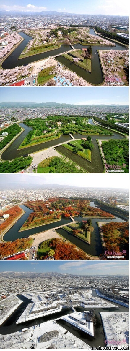 据说这就是传说中的CLAMP学院：春の花、夏の砂、秋の枫、冬の岚四季奇丽风景喲！