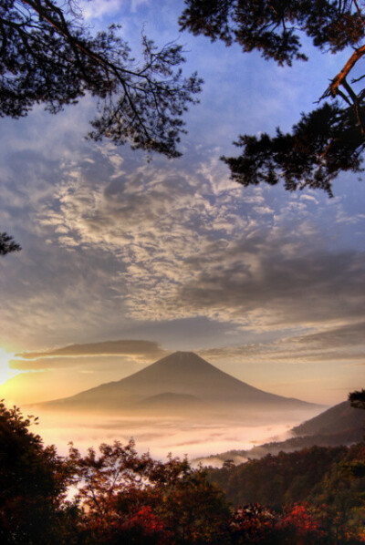 富士山的早晨