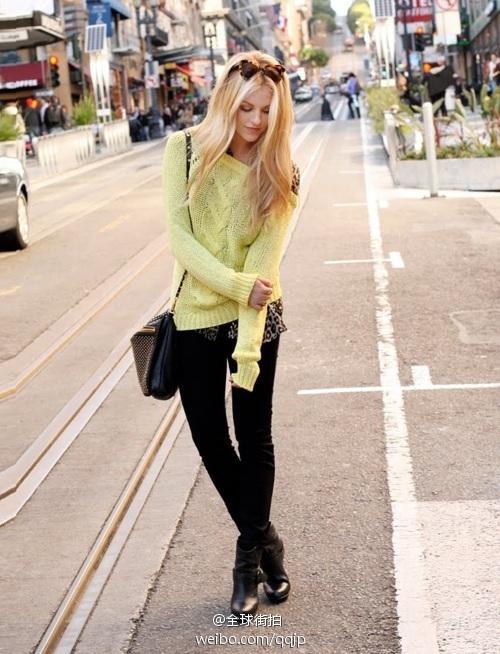 SWEATER ZARA, LEOPARD TOP EQUIPMENT, JEANS RAG AND BONE, BOOTS DOLCE VITA, BAG REBECCA MINKOFF, SUNNIES KAREN WALKER