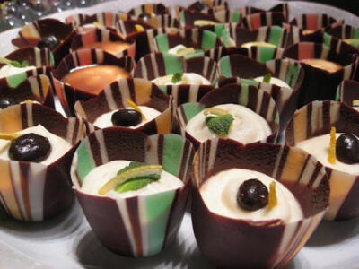 Lemon Mascarpone Dessert on Colorful Chocolate Cups!