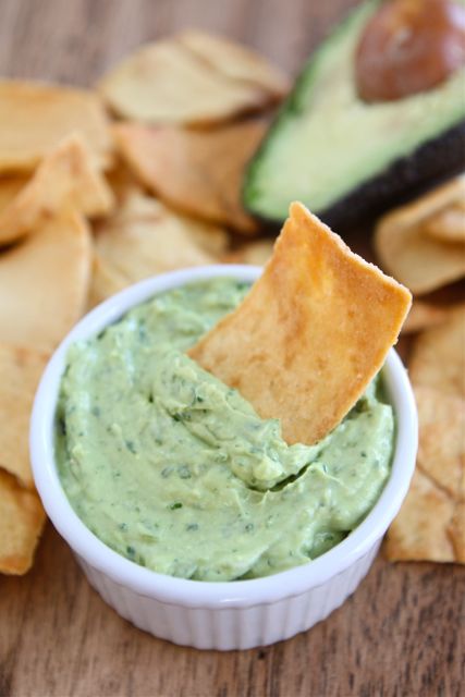 creamy avocado yogurt dip.