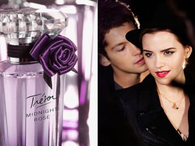 LANCÔME Trésor Midnight Rose_6 艾玛与法国男演员塞瑞尔·戴思科斯拍摄兰蔻广告