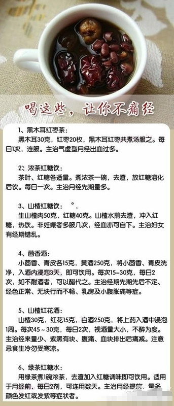 亲们，有没有为痛经烦恼呢？我来告诉你们吃什么好受些，请看图