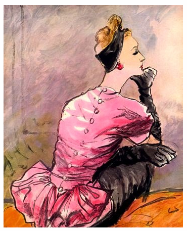 Hattie Carnegie's Evening Blouse illustrated by Eric, 1943