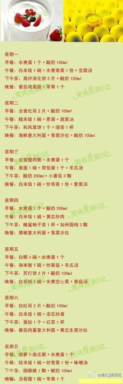 【快速瘦身！鸡蛋+酸奶刮油餐】这两种食物不仅营养丰富，热量超低，而且能够促进肠胃蠕动，帮助消化吸收，缓解便秘现象。 只要肯坚持， 一定会达到心想的效果！