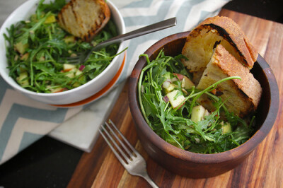 apple avocado arugula salad