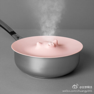 猪锅盖（Pig Cooking Lid），热气会从猪鼻子中冒出，设计来自日本。小猪最稀饭啦！
