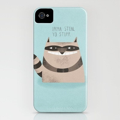 美国代购Sneaky Raccoon iPhone4/4S 壳Case（包邮