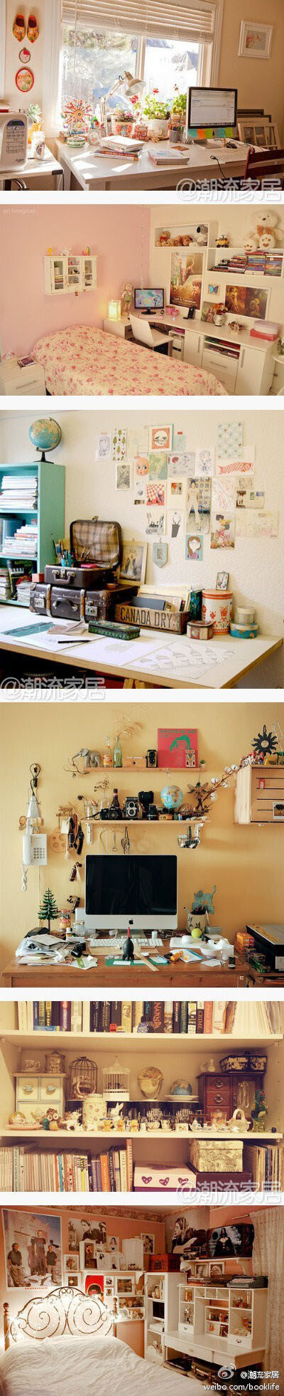 有個可愛的書桌，溫馨的顏色、不需要很多的裝飾。完全的屬於自己！