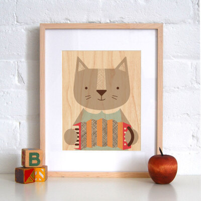 Purrfect Cat （Print on Wood）