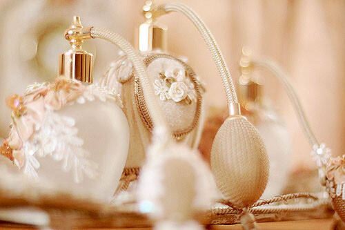 perfume bottles.