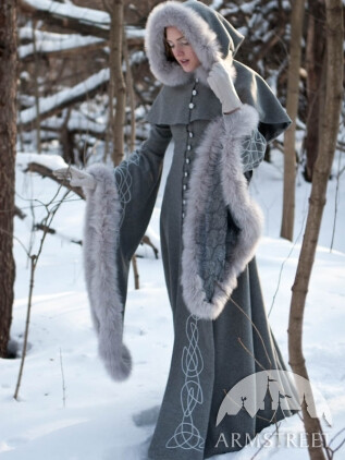 Wool grey fantasy coat