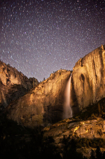 Starry Night Over Yosemite Falls