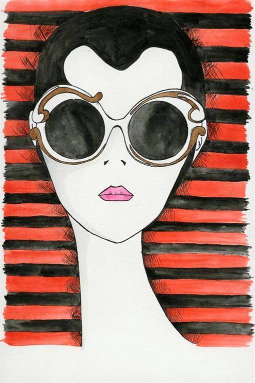 Prada S/S11 Eyewear Illustration Lookbook