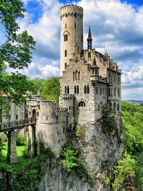 Lichtenstein Castle, Baden-Wurttemburg, Germany. The original Cinderella Castle.