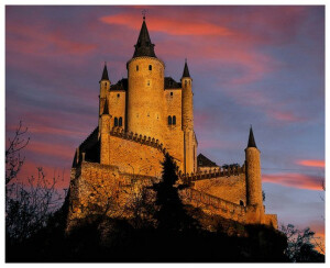 Alcázar of Segovia. Spain. Segovia Castle, located in an ancient town of Segovia in central Spain,