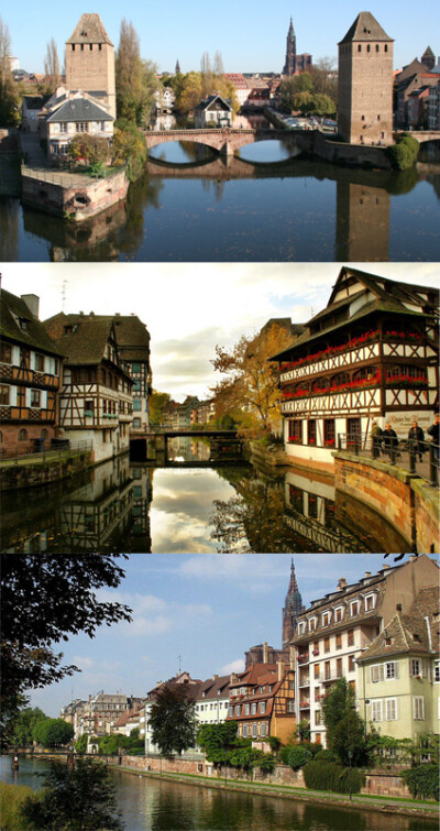 斯特拉斯堡位于法国东部，与德国隔莱茵河相望，国际组织总部所在地，语言和文化上兼有法德两国特点，加尔文、歌德、莫扎特、巴斯德等都曾在此居留，其历史中心伊尔河两条支流环绕的大岛，拥有中世纪以来的大量精美建…