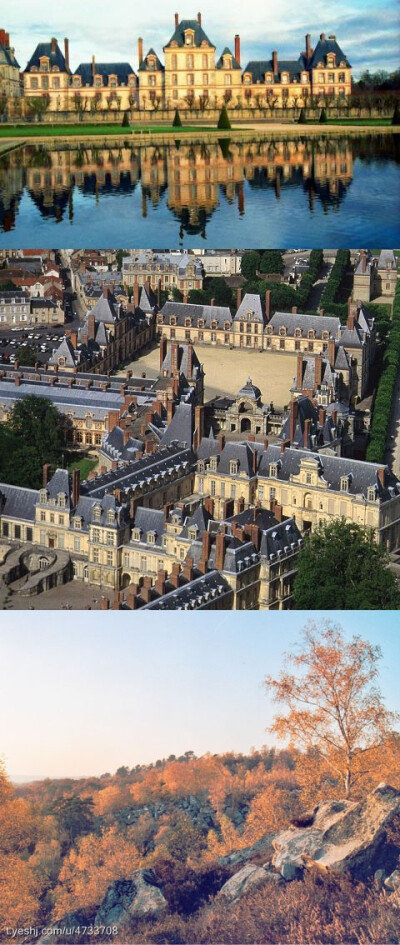 【法国枫丹白露】Fontainebleau一词意为“美丽的泉水”。枫丹白露森林是法国最美丽的森林之一, 橡树、枥树、白桦等各种针叶树密密层层。朱自清笔下“枫丹白露”这个译名让人陷入无尽的美丽遐想。思海里有树影的摇曳…