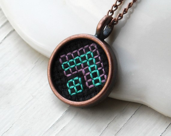 Arrow Necklace, Geometric Jewelry, Tribal Inspired Chevron, Green, Purple, Copper