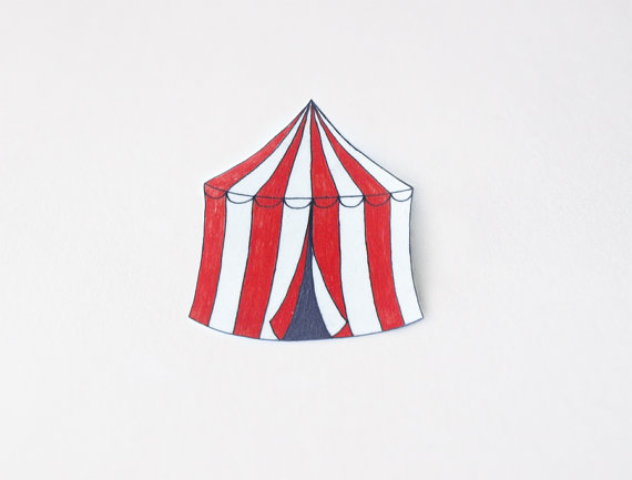 Circus Tent Brooch - Made To Order